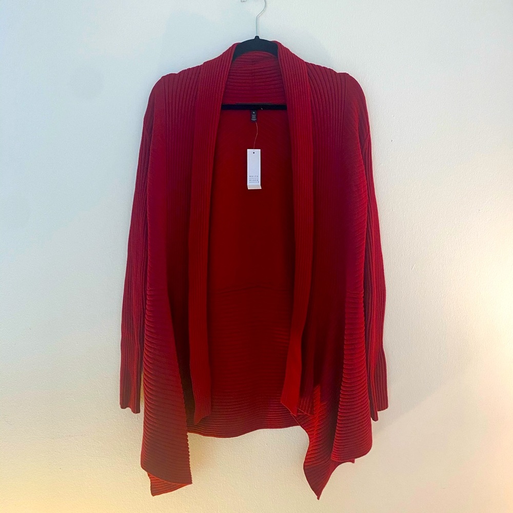 White House Black Market Red Cardigan Never Worn